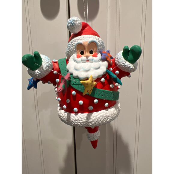 Dept 56 Santa with Toy Sack Spinning Top Hanging Ornament Whimsy Christmas Santa - Picture 1 of 4